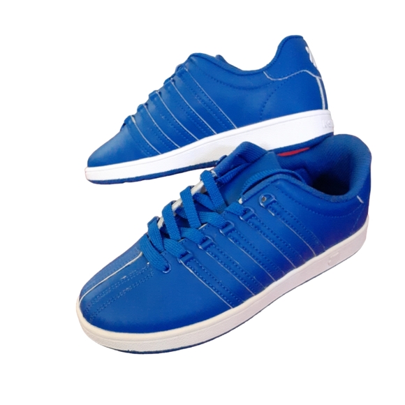 K-SWISS GLASSIC VARSITY LOW BOY'S SIZE 5 ROYAL BLUE/WHITE - Picture 3 of 6